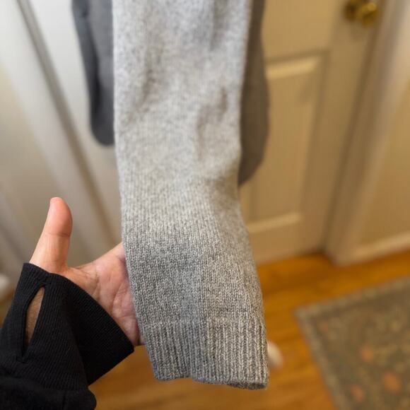 Peserico Single-Breasted Wool Silk Cashmere Blend Knit Sleeve Blazer Grey 44IT - Picture 7 of 12